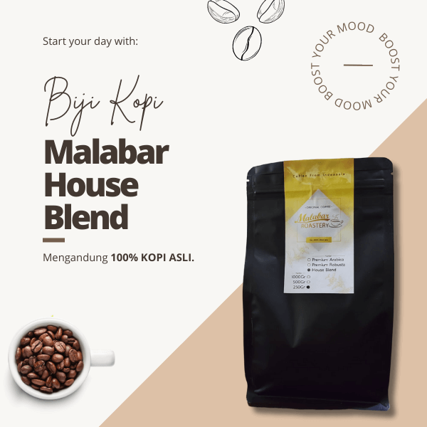 Desain 1 Biji Kopi Malabar House Blend