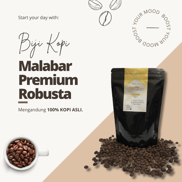 Desain 1 Biji Kopi Malabar Premium Robusta